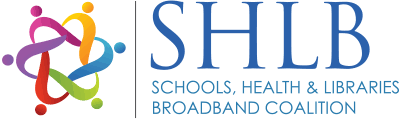 The SHLB logo: an abstract representation of connected figures